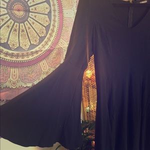 Express short high low bell sleeve dress